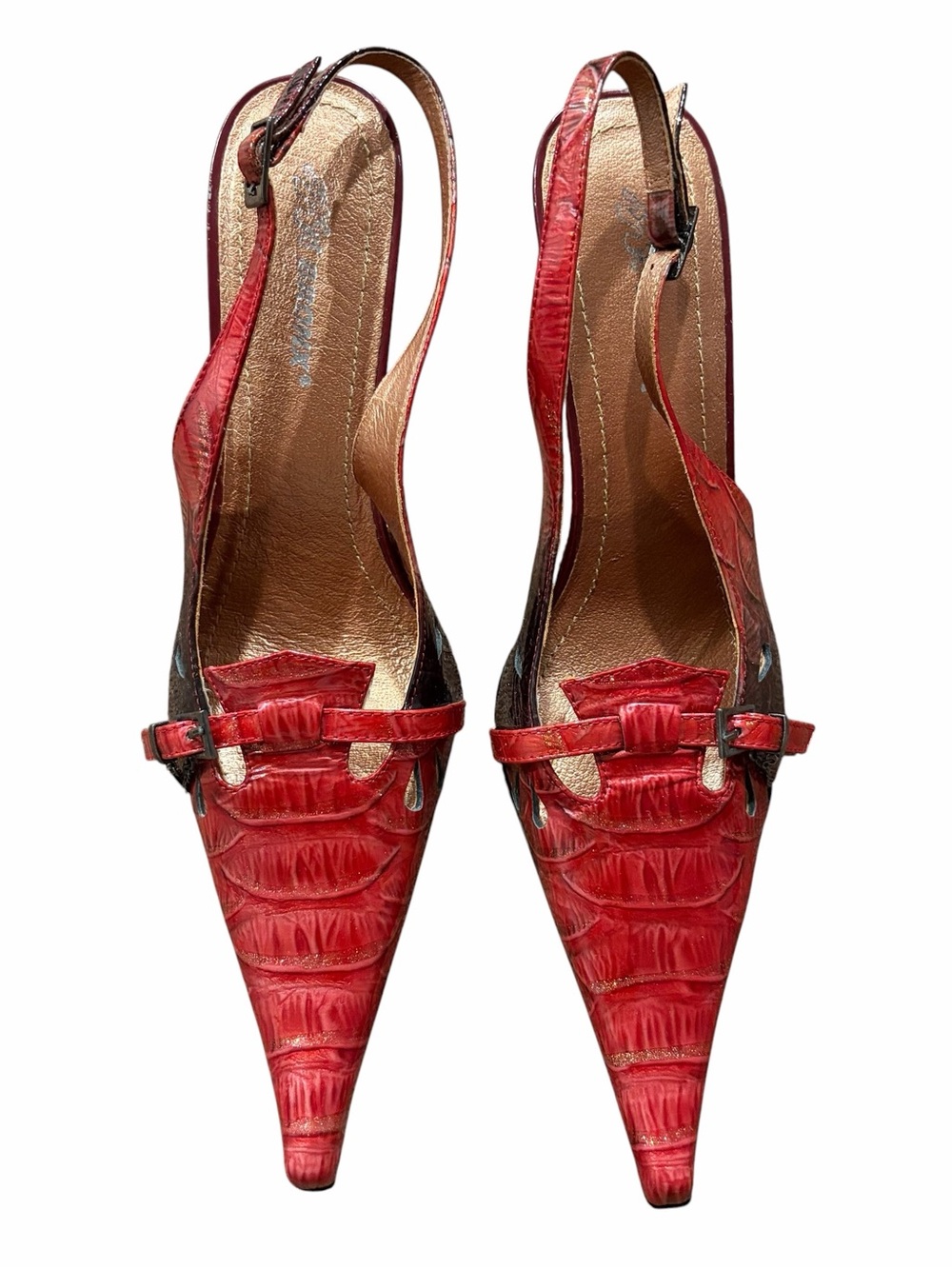 Vintage BRONX Pointy Toe Sling Back Heels